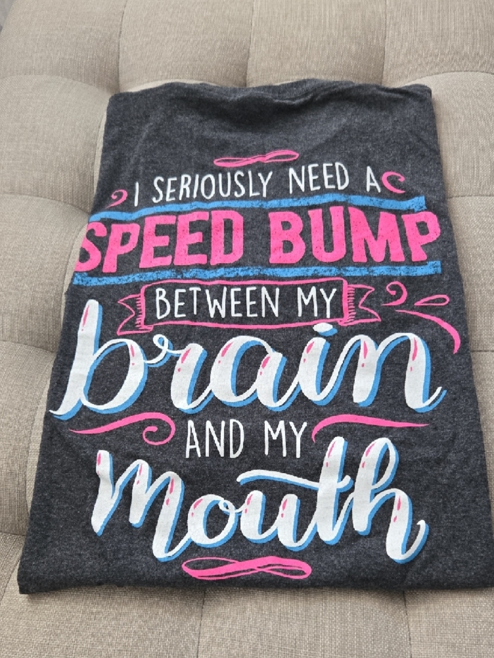 Gray T‑Shirt with Pink "Southern Attitude" Script